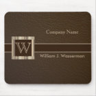 Upscale Monogram Chocolate Leather