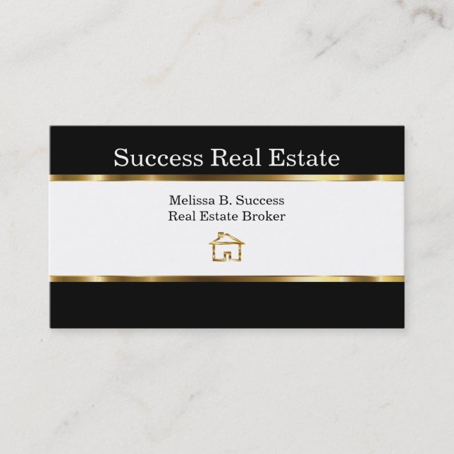 Upscale Real Estate Broker Business Card (Front)