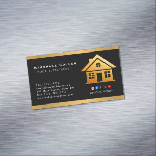 Upscale Real Estate Design Magnetic  Business Card