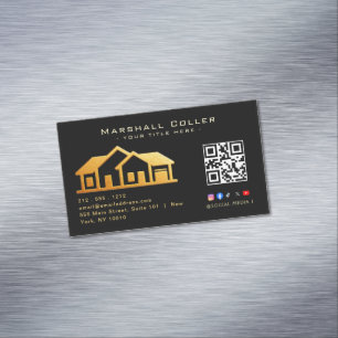 Upscale Real Estate Design Magnetic  Business Card