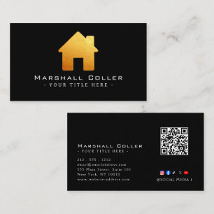 Upscale Real Estate Design Magnetic  Business Card
