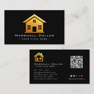 Upscale Real Estate Design Magnetic  Business Card