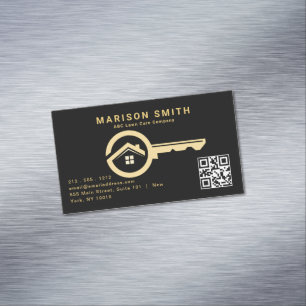Upscale Real Estate Design Magnetic  Business Card