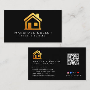 Upscale Real Estate Design Magnetic  Business Card
