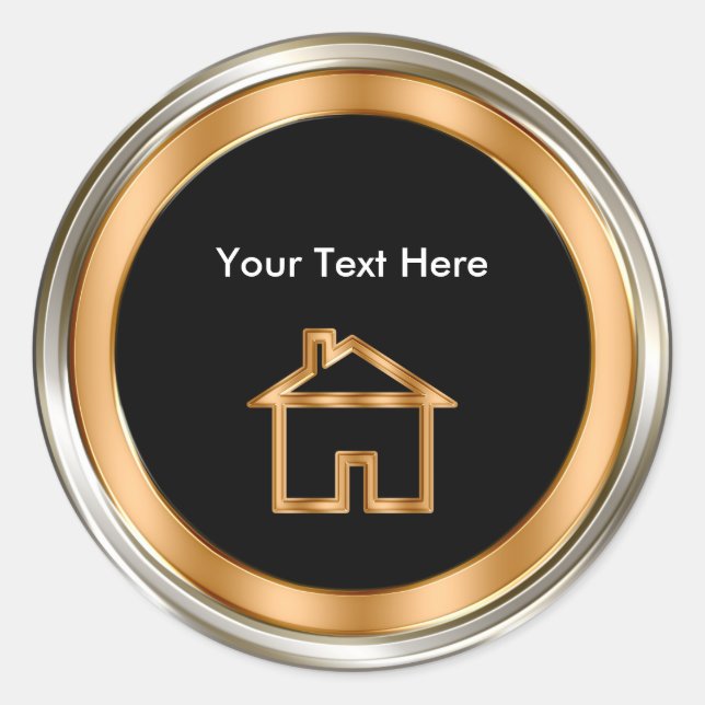 Upscale Real Estate Sticker Labels (Front)