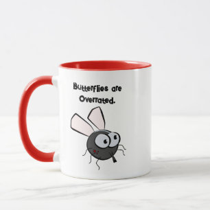 Upset Mosquito Thinks He's Cute Funny Bug Cartoon Mug