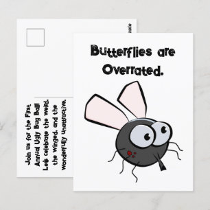 Upset Mosquito Thinks He's Cute Funny Bug Cartoon Postcard