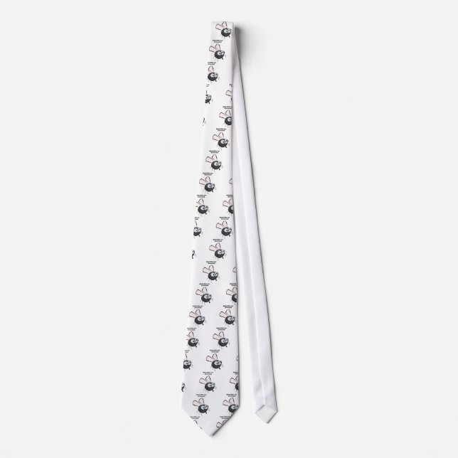 Upset Mosquito Thinks He's Cute Funny Bug Cartoon Tie (Front)