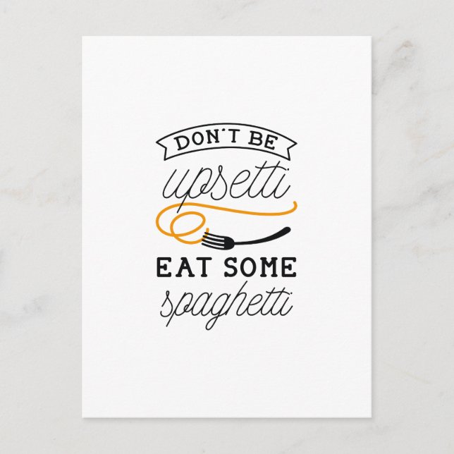 Upsetti Spaghetti Postcard (Front)