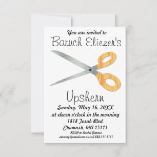 Upshernish Invitation Upshern Upsherin Invitations