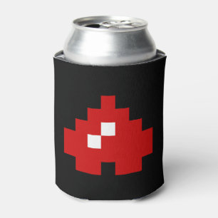 Upside Down 8 Bit Pixel Heart Can Cooler