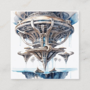 Upside-down alien architecture is a type of archit square business card