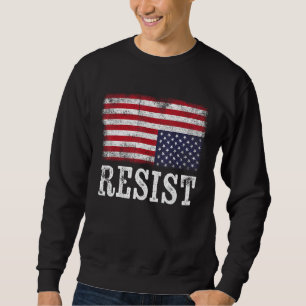 Upside Down American Flag Resist Distress United S Sweatshirt