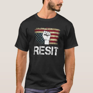 Upside Down American Flag Resist Establishment T-Shirt