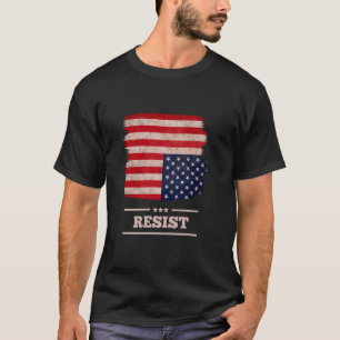Upside Down American Flag Resist Patriotic 4th Jul T-Shirt