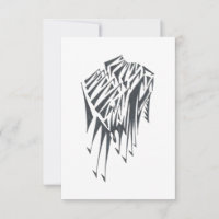 Upside Down Black White Abstract Tribal Tattoo Art