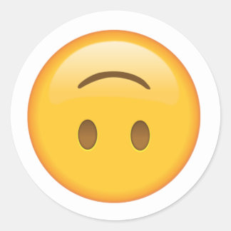 Upside Down Emoji Sticker