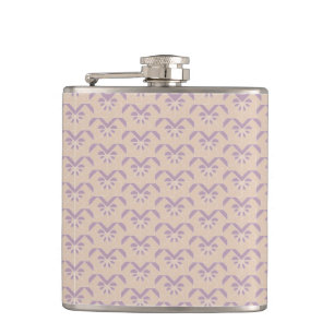 Upside down lavender pattern hip flask