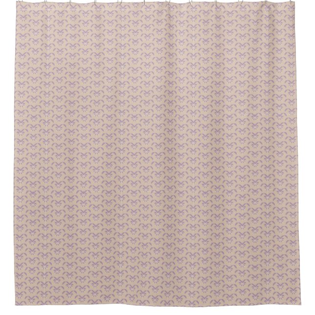 Upside down lavender pattern shower curtain (Front)