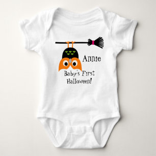 Upside Down Owl Halloween Baby Bodysuit