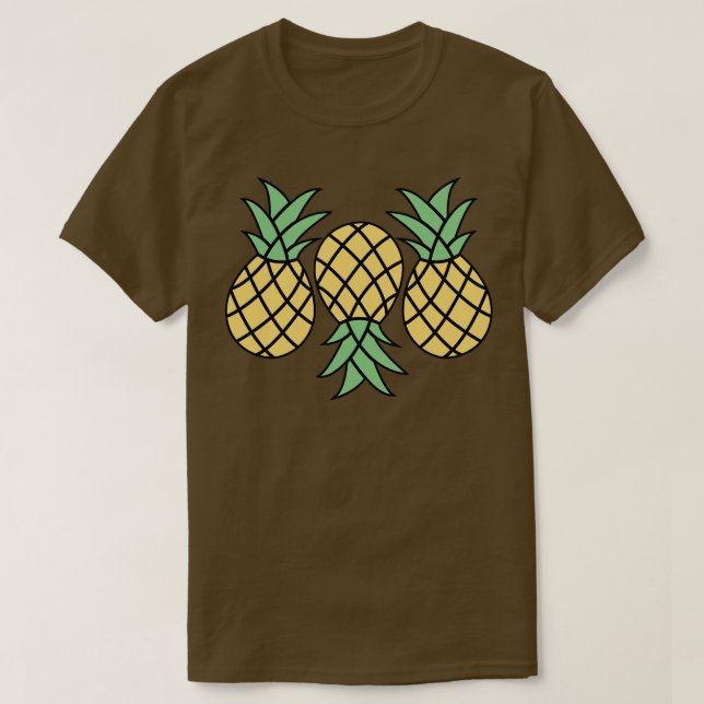 Upside Down Pineapple Art 1 T-Shirt (Design Front)