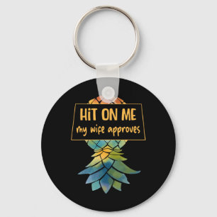 Upside Down Pineapple Cruise Subtle Swinger Funny Key Ring