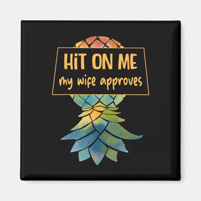 Upside Down Pineapple Cruise Subtle Swinger Funny  Magnet (Front)