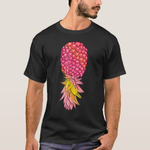 Upside Down Pineapple Distressed Summer Fruit Swin T-Shirt