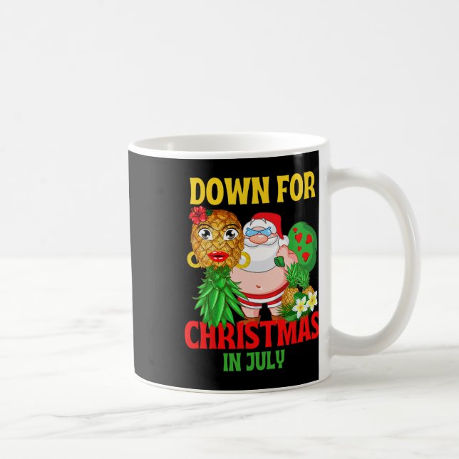 Upside Down Pineapple Santa In July Mid Year Chris Coffee Mug (Right)