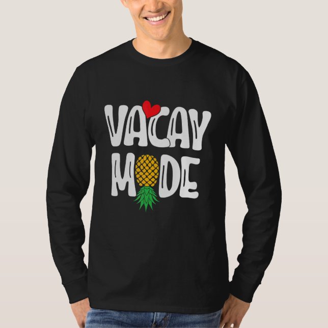 Upside Down Pineapple Sharing Swinger Vacation T-Shirt (Front)