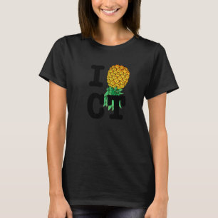 Upside Down Pineapple Subtle Connecticut Ct  Swing T-Shirt