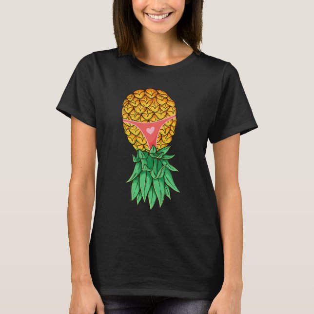 Upside Down Pineapple Subtle Vacation  Swinger T-Shirt (Front)