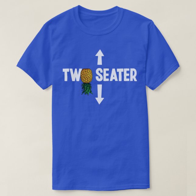 Upside Down Pineapple Swinger Two Seater T-Shirt (Design Front)