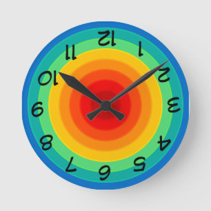 Upside down rainbow clock