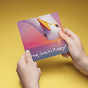 Upside down Seagull, customisable  Holiday Card