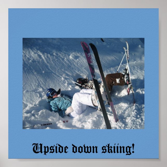 Upside down skiing poster (Front)