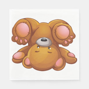 Upside Down Teddy Bear Paper Napkins