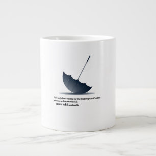 Upside Down Umbrella Large Coffee Mug