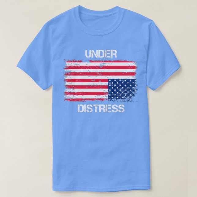 Upside down US Flag T-Shirt (Design Front)