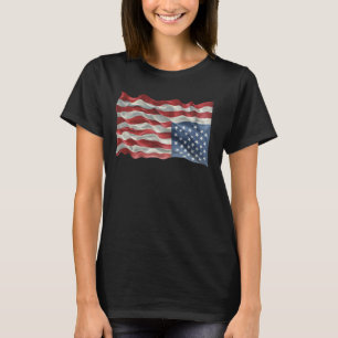 Upside Down USA Flag Distressed US Symbolism Waver T-Shirt