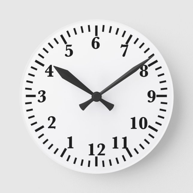UPSIDE DOWN WALL CLOCK (with rightside-up numbers) (Front)