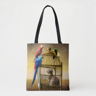 Upside-Down World of the Gilded Cage Tote Bag