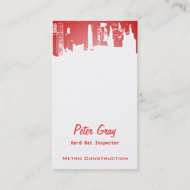 Upside Downtown Midnight New Grey Dient Business Card (Front)