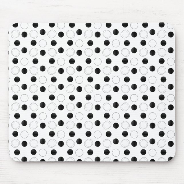 Uptown Bliss Mousepad, Black and White Mouse Pad (Front)