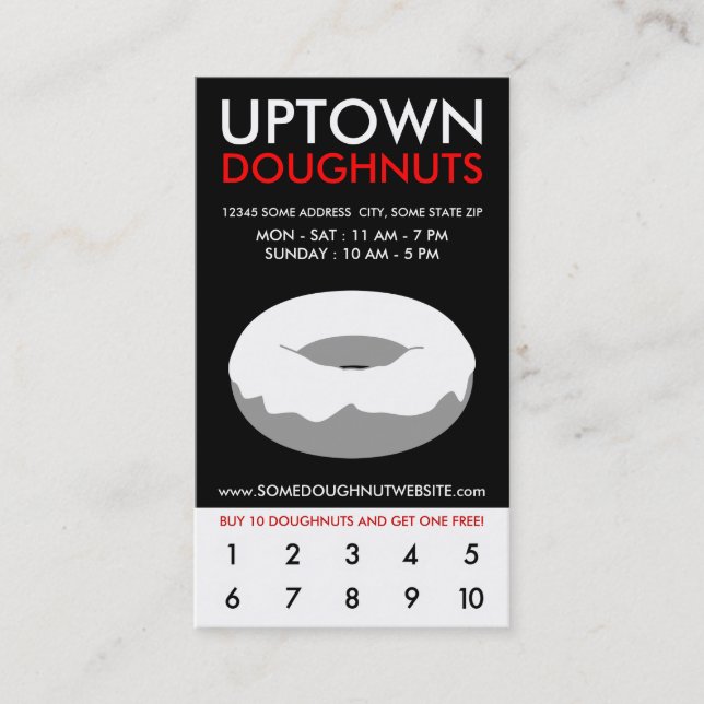uptown doughnuts loyalty card (Front)