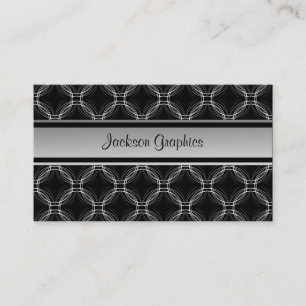 Uptown Elegance Business Card, Metallic Grey Card