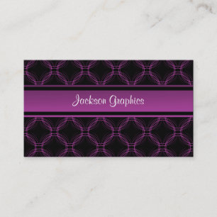 Uptown Elegance Business Card, Purple Card