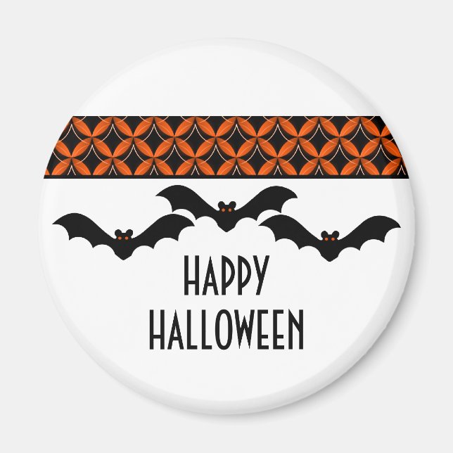 Uptown Glam Bats Halloween Magnet (Front)
