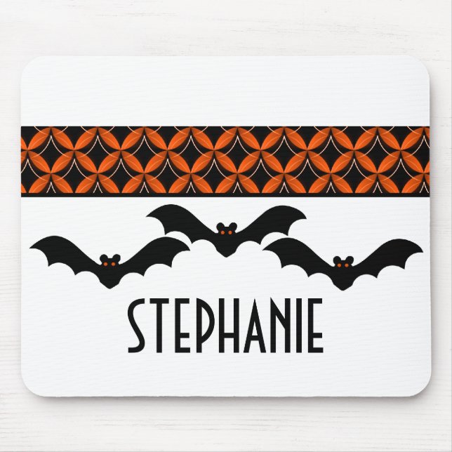 Uptown Glam Bats Halloween Mousepad (Front)