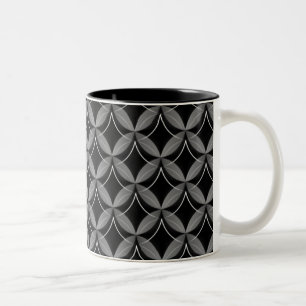 Uptown Glam Mug, Metallic Grey Two-Tone Coffee Mug